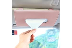 Car Tissue Holder, Sun Visor Napkin Holder, Hanging Paper Towel Case, PU Leather Tissue Box, Universal Auto Leather Visor Tis