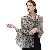 WaJuemy Silk Feeling Scarf for Women Lightweight Large Fashion Scarves Shawls Elegant Cashmere Dressy Scarf Sunscreen Wraps