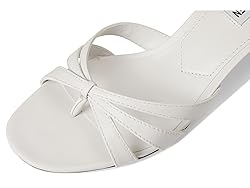 Steve Madden Women's Cary Heeled Sandal, White