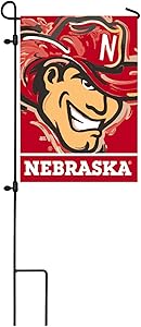 Team Sports America NCAA University of Nebraska Suede Garden Flags