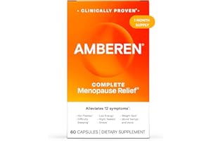 Amberen Menopause Supplement for Women, 60 Capsules, Clinically Proven, Helps Support Hormone Balance, Helps Relieve 12 Menopause Symptoms: Hot Flashes, Night Sweats, Mood Swings and More