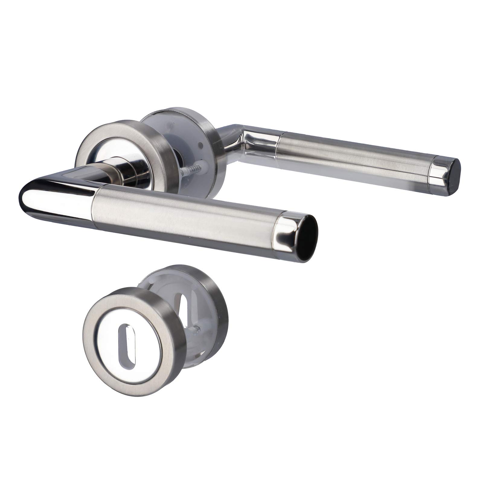 Alpertec 28020130AZ stainless steel toilet door handle 2-color rosettes for bathroom doors door handle door handles... for bathroom doors