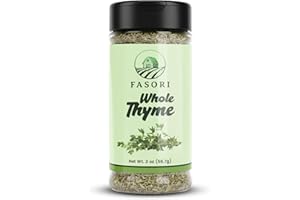 Fasori Thyme Leaves 2 oz (57 g) – Premium Dried Whole Thyme Herb, Aromatic Mediterranean Spice for Cooking, Roasts, Chicken & Vegetables