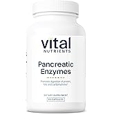 Vital Nutrients Pancreatic Enzymes 1000mg (Full Strength) - Pancreatin Digestion Supplement with Protease, Amylase & Lipase - Digestive Enzymes - Gluten, Dairy, and Soy Free - 90 Capsules