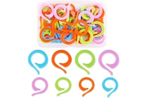 LOKUNN 50PCS Stitch Markers for Crocheting, Crochet Stitch Markers Ring for Knitting and Crocheting, Small and Large Locking