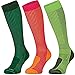 Anti-Tick Merino Wool Outdoor Socks (Fuchsia/Orange 1 Pair, US Women 5-7//US Men 3.5-6)