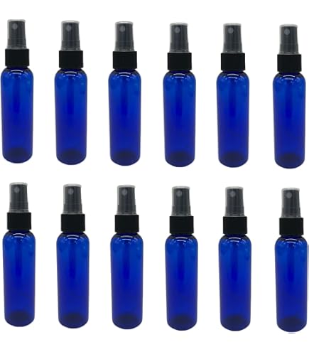 Natural Farms Sprühflaschen 12er Set – 57 Ml, Schwarz, BPA-frei, Für ätherische Öle & Reinigungsmittel