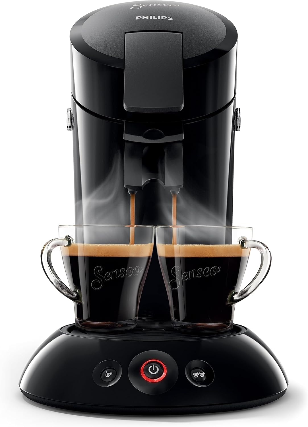 Philips Senseo Original Kaffeepadmaschine mit Crema Plus, 1450 W, 0.7 Liter, 21.3 x 31.5 x 33 cm, Schwarz (HD6553/67)