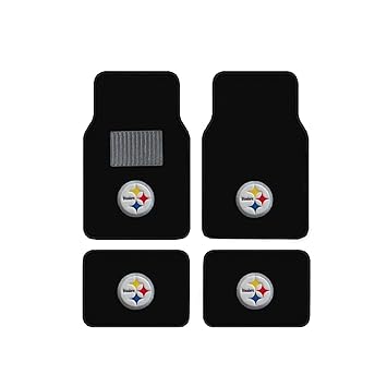 Pittsburgh Steelers Embroidered Logo Carpet Floor Mats Wow Logo On All 4 Mats