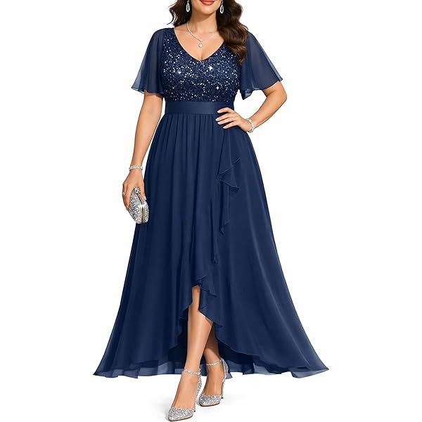 Amazon.com: Madam Uniq Women Plus Size Short Sleeve Bridesmaid Dress One  Shoulder Pattern Cocktail Party Wedding Guest Formal Dresses(Blue,L) :  Clothing, Shoes & Jewelry