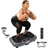 HOTWAVE Vibration Plate Exercise Machine，Home Gym Shaping Fitness Workout | 120 Speeds, 350lb Load. Whole Body Shaker Vibration Plate for Lymphatic Drainage, Weight Loss, and Muscle Recovery