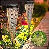 Zonne-tuinverlichting op zonne-energie, holle gesneden lichten, buiten, waterdicht, decoratief spel landschap gazon lamp…