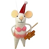 Bikini Mouse Ornament – Felted Wool Christmas Tree Holiday Beach Decoration