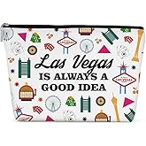 Las Vegas Gifts Makeup Bag, Las Vegas Souvenir Las Vegas Lovers Gift Retro Funny Vegas Travel Vacation Cosmetic Bag for Women Mom Bestie Birthday Christmas Bachelorette Party Friendship Gifts