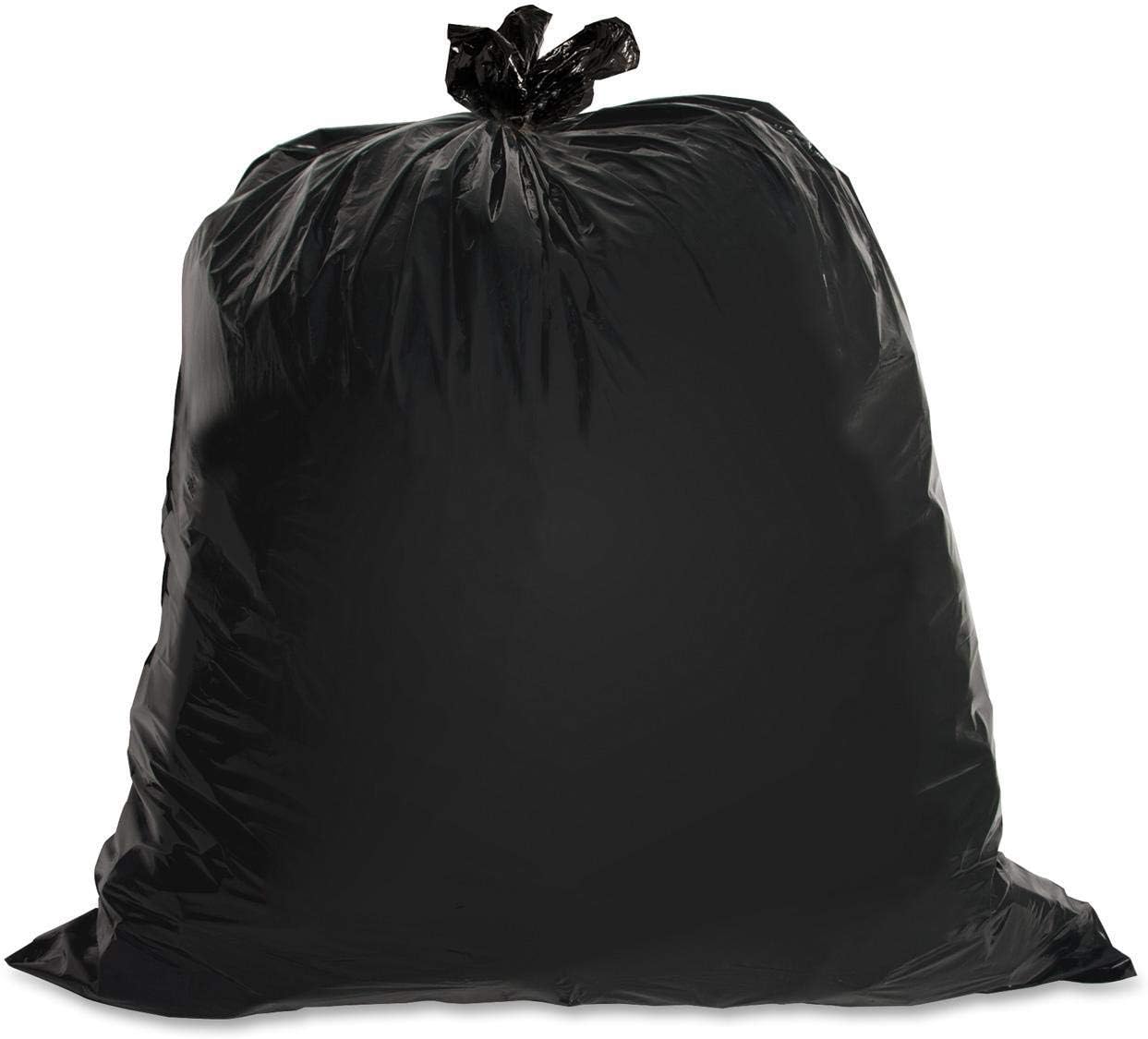 Genuine Joe 01535 Heavy-Duty Trash Bags, 1.5 Mil, 55-60 Gallon, 50/CT, Black