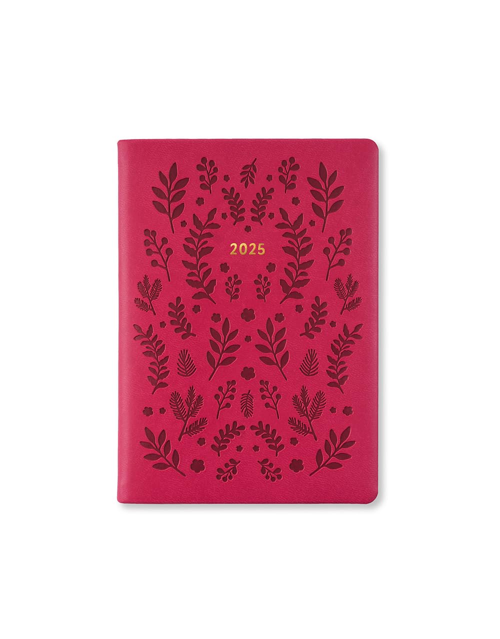 Letts of London Woodland A6 week to view 2025 diary - pink