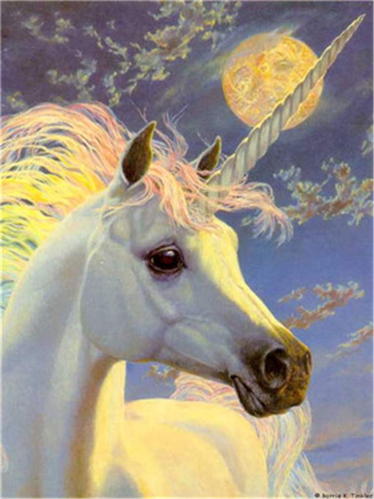 YEESAM ART Paint by Numbers for Adults Beginners Uniorn White Horse 16x20 inch Linen Canvas Acrylic DIY Number Painting Kits Wall Art Decor Gifts