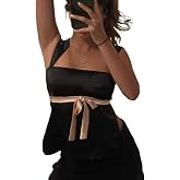 Women Elegant Lace V Neck Camis Sleeveless Spaghetti Strap Slim Camisoles Vintage Backless Tank Top Summer Clothes
