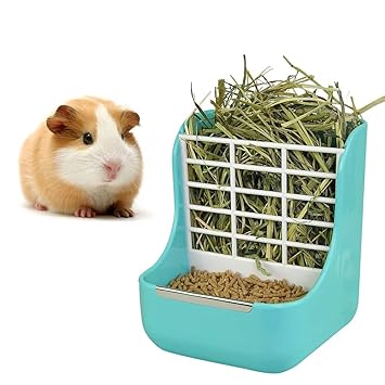 Sxbest Rabbit Feeders Hay Food Bin Feeder Grass And Food Double