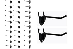 NectaCol 30 Packs 4" Long Metal Pegboard Hooks, Standard Hooks is Fit to Any Pegboard Panels