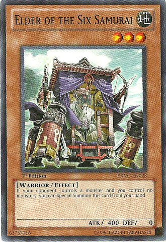 Yu-Gi-Oh! - Elder of the Six Samurai (EXVC-EN028) - Extreme Victory - 1st Edition - Common