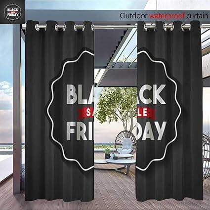 Amazon Com Qianhe Outdoor Blackout Curtains Black Friday Sale