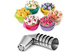 Russian Piping Tips Cake Decorating Complete Set, WOWDECOR 24pcs Baking Supplies Kit Icing Nozzles Flowers Shaped, Frosting B