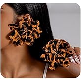 Leopard Earrings for Women,Large Leopard Print Flower Dangle Earrings,Lightweight Big Leopards Drop Dangly Ear Jewelry