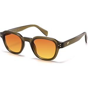 VANLINKER Retro Square Polarized Sunglasses for Women Men VL9933 | Small Vintage Thick Frame Classic Style UV400 Sun Glasses,