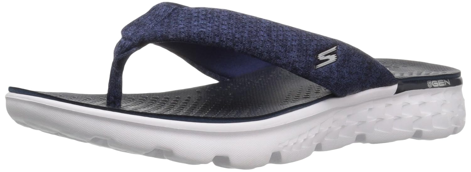 skechers women's flip flop (black textile)