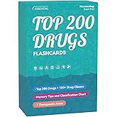 Top 200 Drugs Flashcards: Pharmacology Flash Cards for Nursing Pharmacology & Paramedic Students | Nursing School Essentials & Pharmacy School Essentials for NCLEX & NAPLEX Exam Prep
