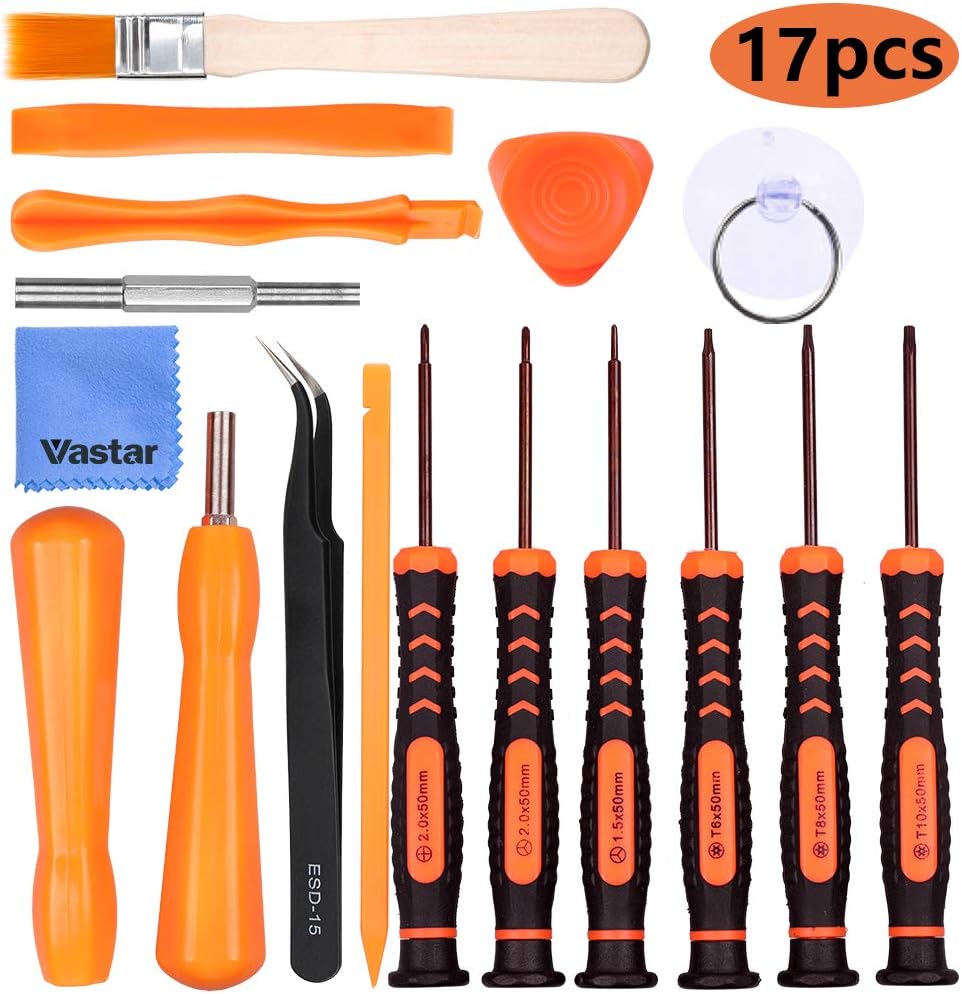 Vastar 17 pcs Triwing Screwdriver - Repair for Nintendo Switch and Gaming Devices, 3DS, XL 2DS, NES, SNES Classic, Wii Consoles/NDS/NDSL/GBA Gameboy Advance Precision Screw Driver Game Bit Set