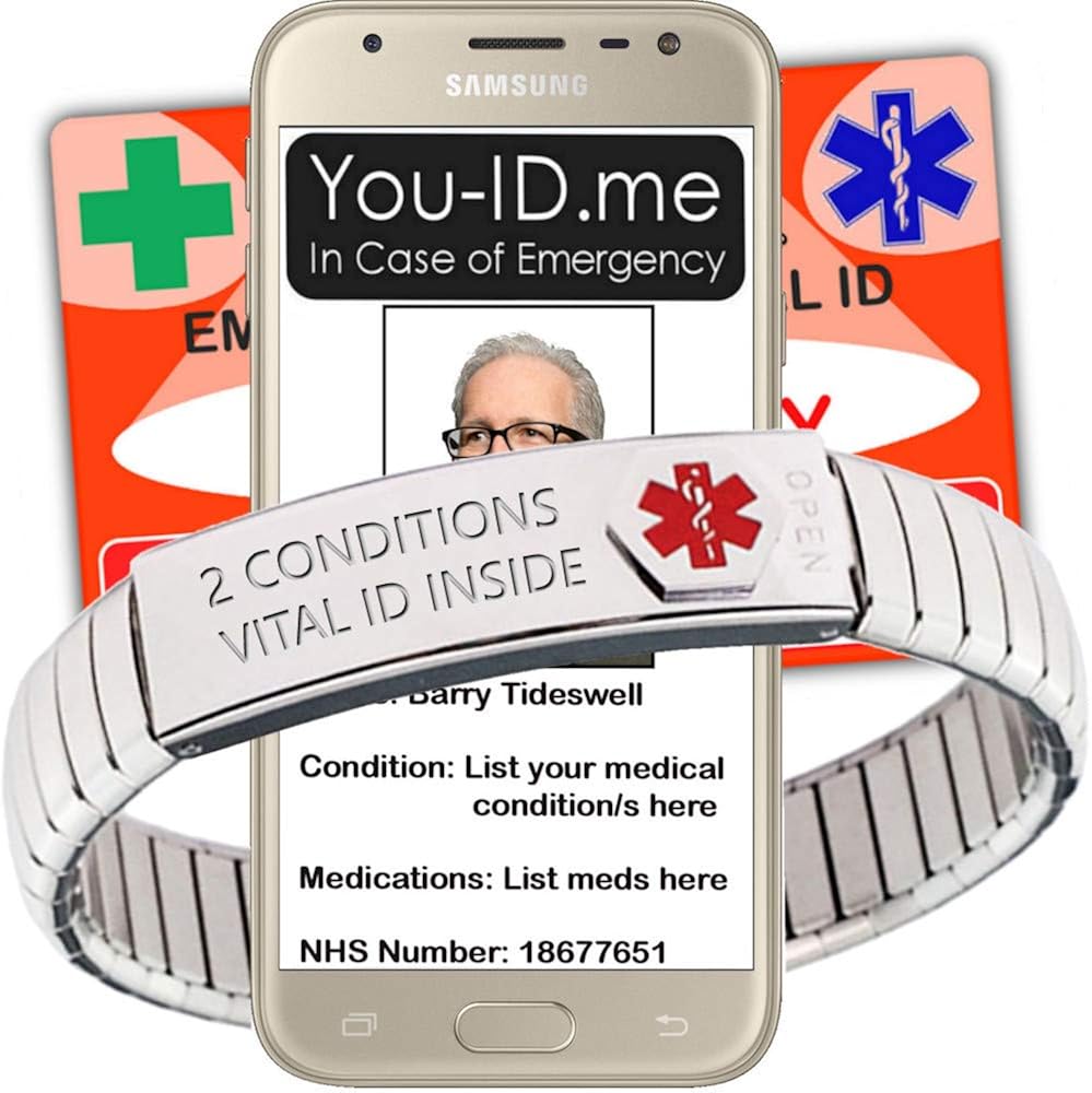 2 Condition Medical Bracelet, Medical Alert Bracelet, Two Conditions