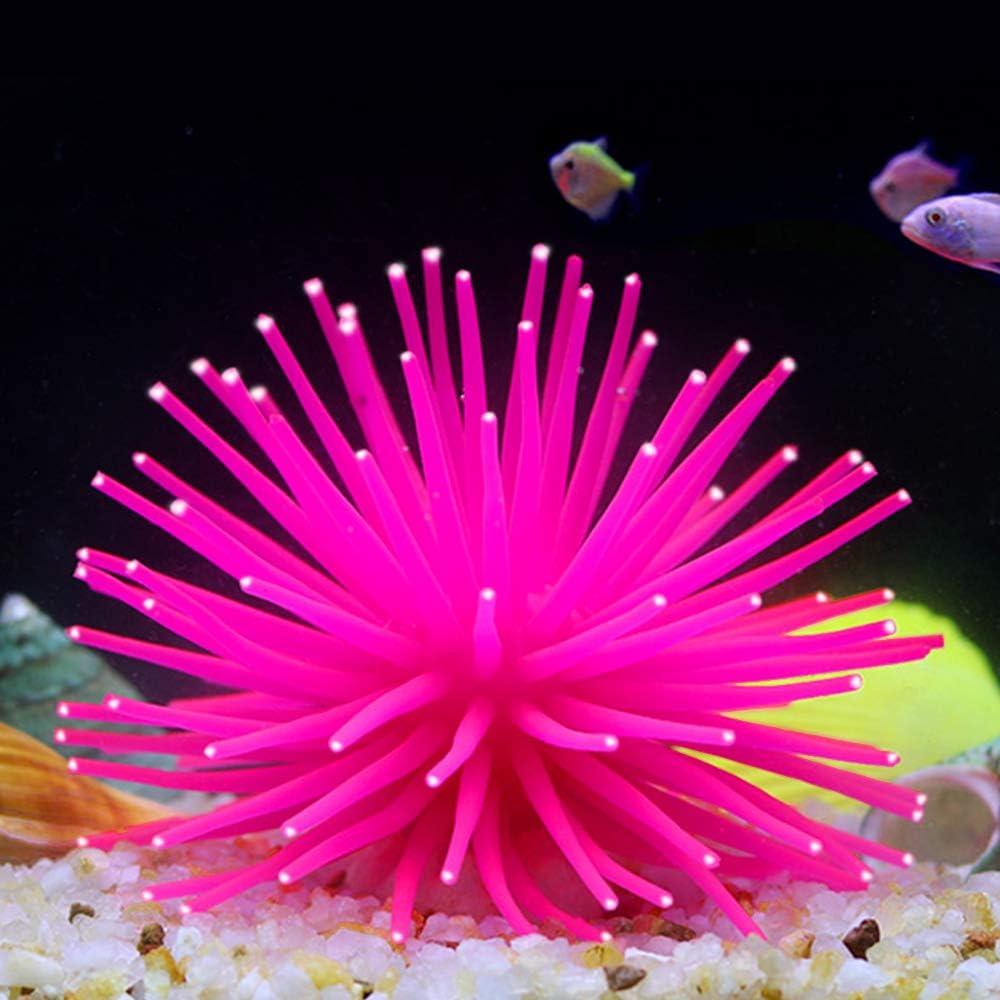 Aquarium Decorations Decorations Coral Ornament Accessories Amersumer 2 Pcs Artificial Sea Anemone Fish Tank Decor Anemone Pink Yellow Fish Aquatic Pets Aquarium Decor Amaltheiayada Gr