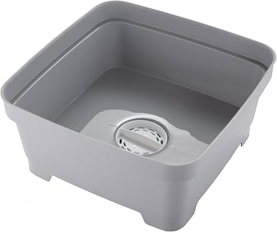 Minky 11L Washing Up Bowl with Plug & Strainer Grey UK Made