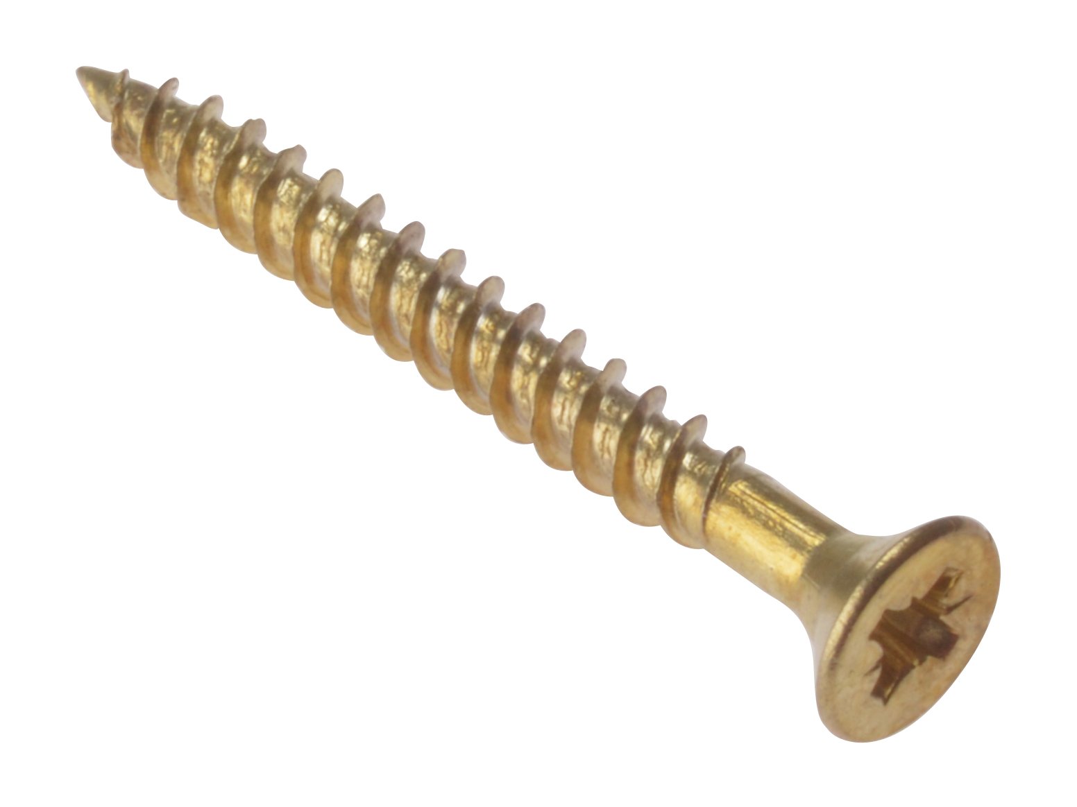 ForgeFix General-Purpose Twin Thread Screws | 1 1/4" x 8 | Electro Brassed Plated | Box 200