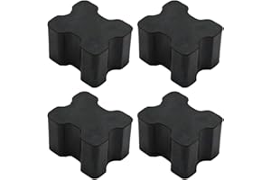 Saihisday 4PCS 1.5Inch Thick Rubber Coil Spring Booster Heavy Duty Rubber Coil Pad, Rubber, Black