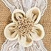 Rustic Wedding Guest Book Made of Burlap and Lace - Includes Burlap Pen Holder and Silver Pen - 120 Lined Pages for Guest Thoughts - Comes in Gift Box (Petal Flower)