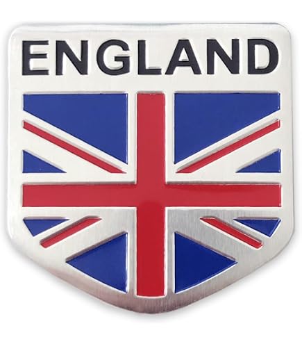 Triple-C Union Jack Metal Flag Body Badges – Pair, Self Adhesive, Bb_uj2