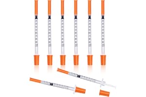 MIXUN 31G 1ml 1/2 Inch Lab Syringes, Disposable Individual Package, Pack of 25