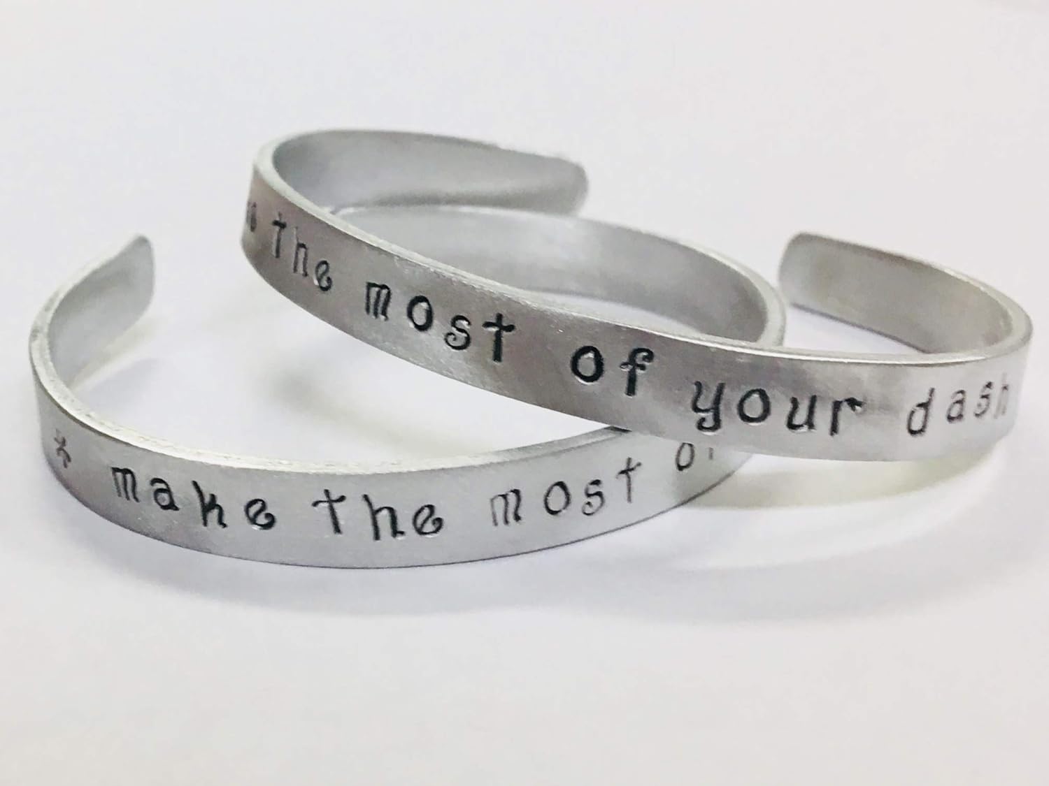 Make the most of your dash - Inspiration Handstamped Cuff Bracelet
