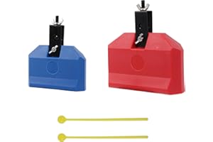 Bstinay 2PCS Plastic Musical Percussion Block 170×150×50MM Block 150×120×40MM Red & Blue