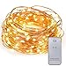 Kohree 120 LEDs Battery Operated String Light 20ft Copper Wire, Waterproof Design Decor Rope Lights for Festival, Christmas, Wedding, Holiday and Party with Remote Control, Warm White