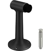 Finsbury Hardware 6 in Tall Floor Door Stop, Solid Brass, Matte Black