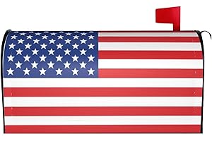 MANTAIYUAN Mailbox Cover, Retro American Flag Mailbox Covers Magnetic Mail Wraps Post Garden Decor 21x18 in