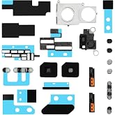 Risidamoy Complete Kits Replacement for iPhone 12 Mini | Bottom Loudspeaker AntiDust Mesh Mic Camera Bracket Net Kits with Motherboard Heat Dissipation Protection Internal Sticker