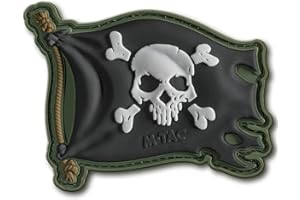 M-Tac Morale Patch Jolly Roger Pirate Flag - PVC Patches for Vest, Backpacks, Hats - Tactical Military Patch with Hook Fasten