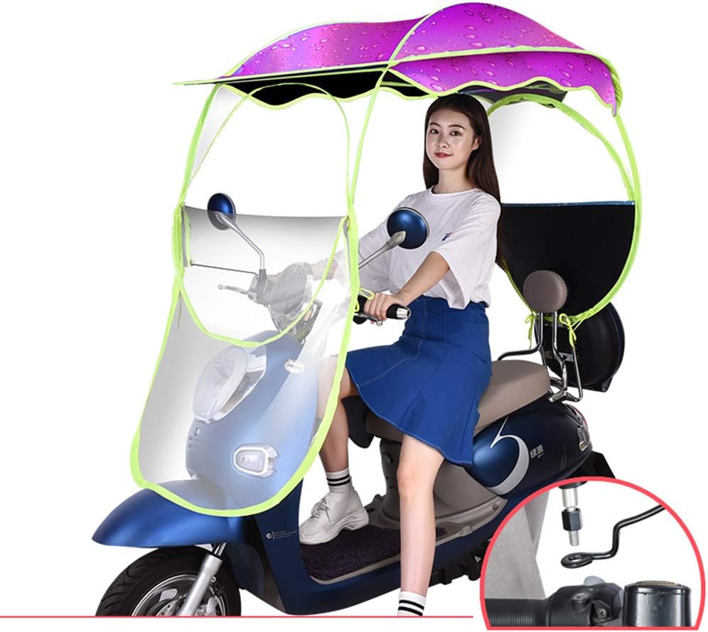 LYAID Motorcycle Rain Cover, Folding Universal Electric Motor Scooter Umbrella Mobility Sunshade