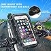 N.ORANIE Waterproof Bike Bicycle Phone Mount Holder with Transparent Touchable Pouch Case 360 Degrees Rotatable for Smartphones GPS and Other Compatible Devices(Black, XL Size)
