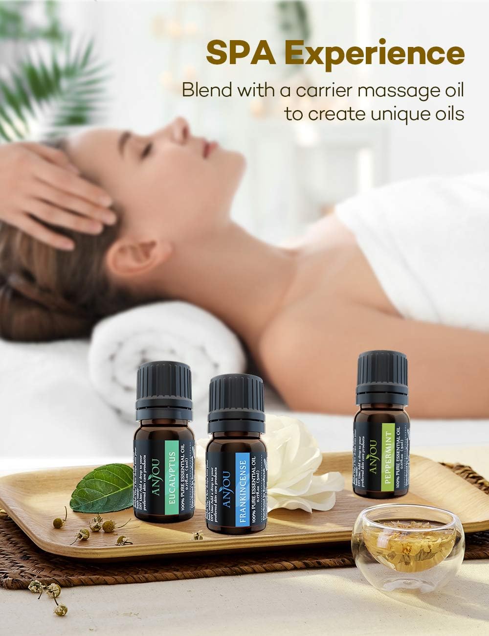 Essential Oils - Anjou Top 18 Aromatherapy Oils Premium Fragrance Oil Organic Pure for Diffuser Yoga Massage & DIY Personal Care,Foundation Set 5ml/Bottle: Health & Personal Care